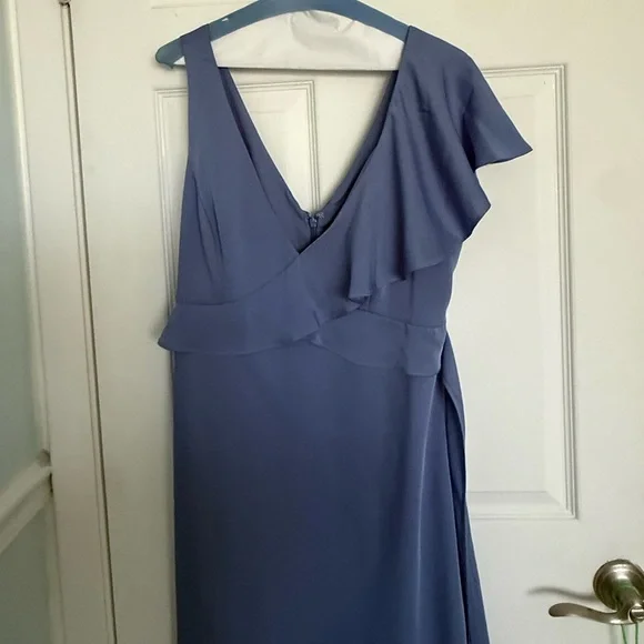 BCBGMaxAzria Light Blue Ruffle Mini Dress - Picture 4 of 8